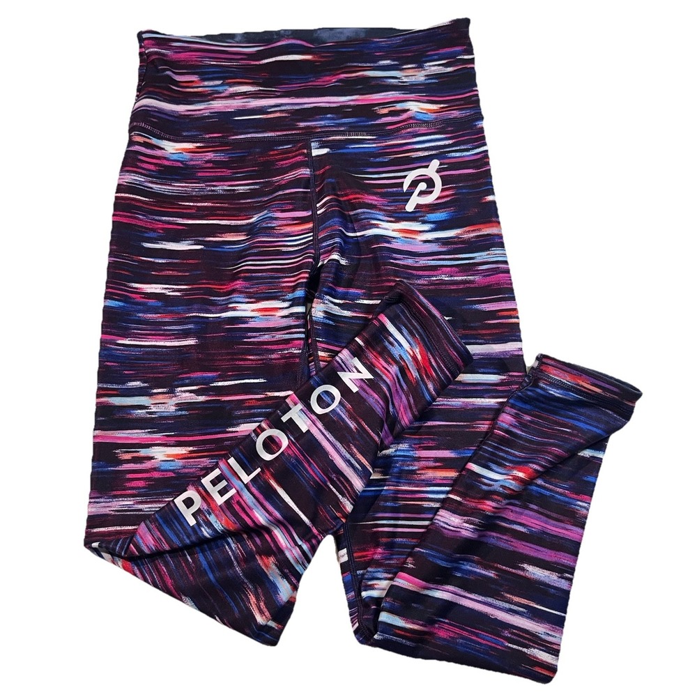 Peloton X WITH Womens Melody Reversible Leggings Size Large Tie Dye Space